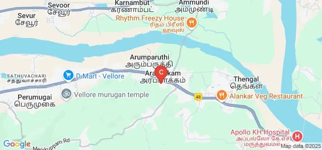 Annai Mira College of Engineering and Technology, Vellore Map