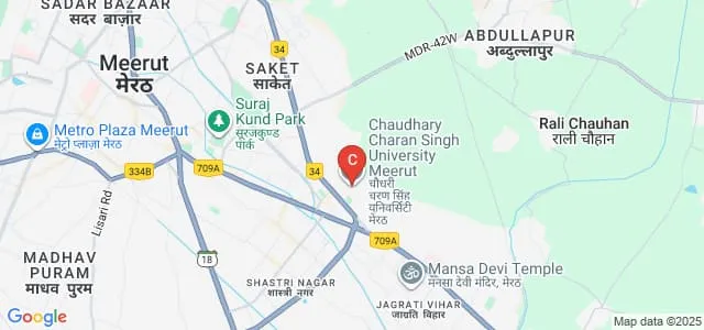 Institute of Business Studies, Chaudhary Charan Singh University, Meerut Map