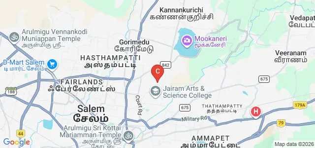 Jairam Arts and Science College, Salem Map