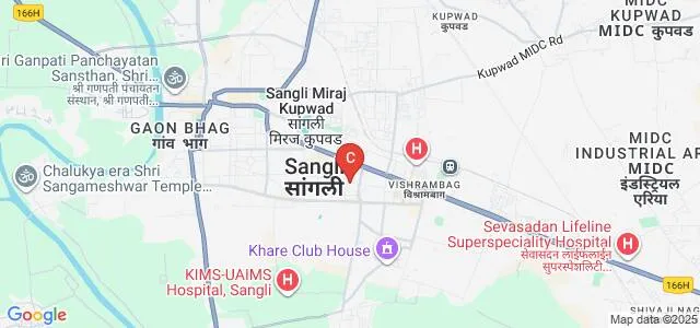 Appasaheb Birnale College of Pharmacy, Sangli Map