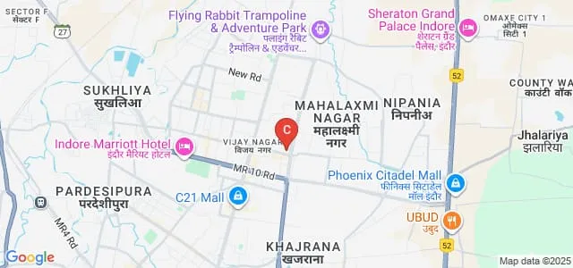 Bombay Hospital College of Nursing, Indore Map