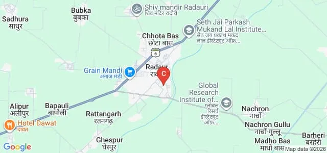 Mukand Lal National College, Radaur Map