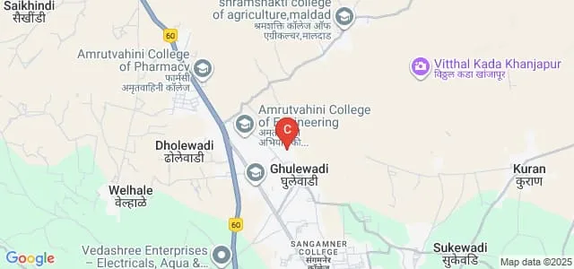 Amrutvahini Polytechnic, Sangamner Map