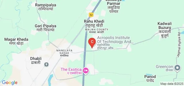 Acropolis Institute of Pharmaceutical Education and Research, Indore Map
