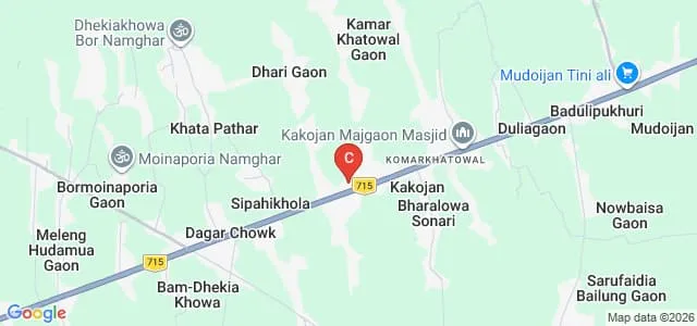 Kakojan College, Jorhat Map