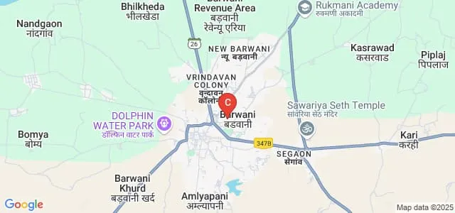 Government Girls College, Barwani Map