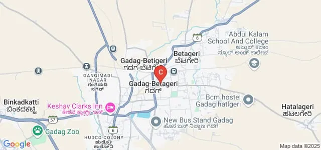 Municipal Arts College, Gadag Map