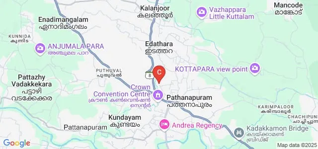 Divine Law College, Pathanapuram Map