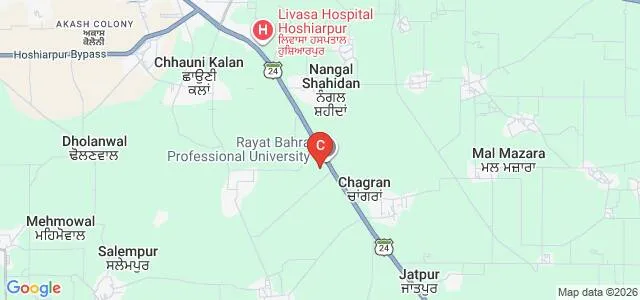 Rayat and Bahra Institute of Engineering and Nano Technology, Hoshiarpur Campus, Hoshiarpur Map