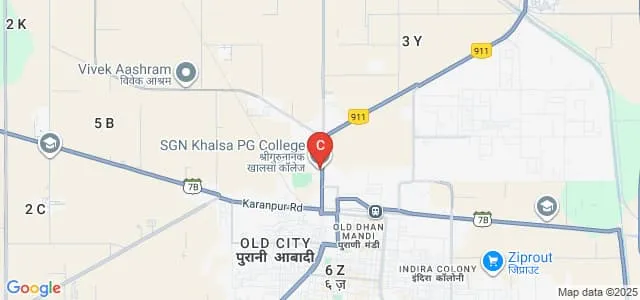SGN Khalsa Law PG College, Sri Ganganagar Map