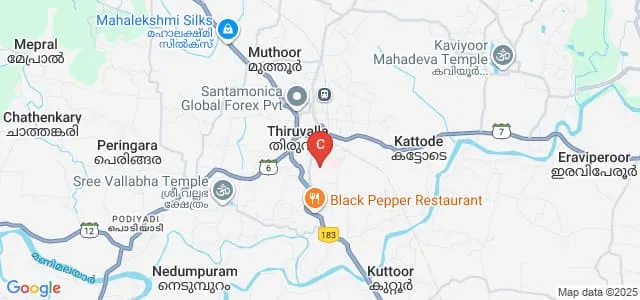 Pushpagiri College of Nursing, Tiruvalla Map