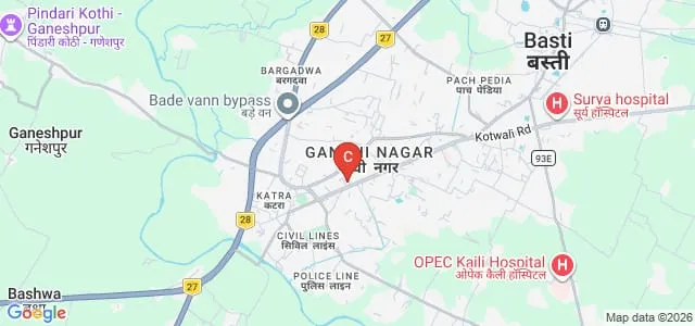 Ambika Pratap Narain PG College, Basti Map