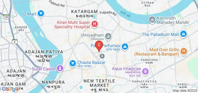 Shree OH Nazar Ayurved College, Surat Map
