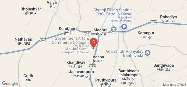 Government Arts and Commerce College, Meghraj Map