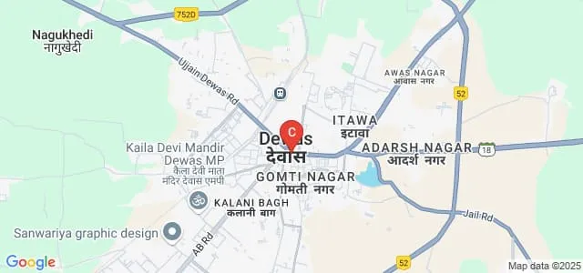 Maharani Pushpmala Raje Paur Government Girls Degree College, Dewas Map