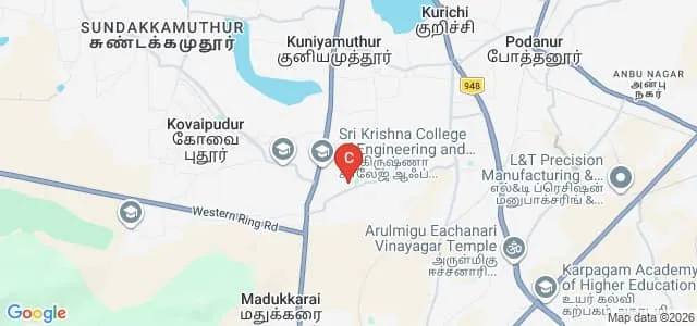 Sri Krishna College of Engineering and Technology, Coimbatore Map