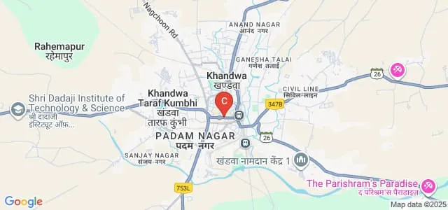 Motilal Nehru Vidhi Mahavidyalaya, Khandwa Map