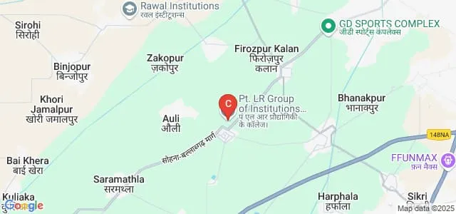 Pt LR College of Pharmacy, Faridabad Map