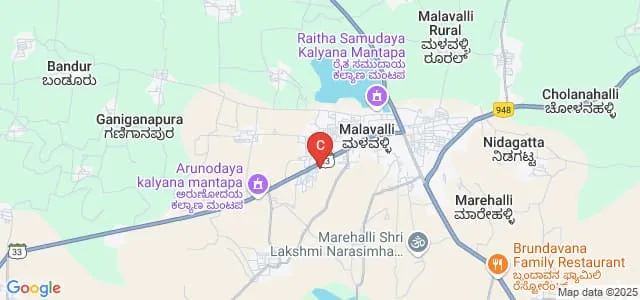 Shanthi Arts Science and Commerce College, Malavalli Map