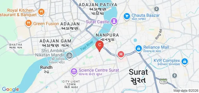Metas Adventist College, Surat Map