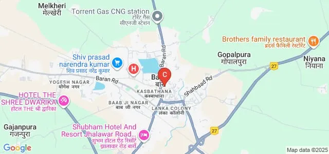 Sushrut Ayurved Nursing Parshikshan Kendra, Baran Map