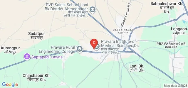 College of Pharmaceutical Sciences, Pravara Institute of Medical Sciences, Loni Map