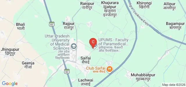 Pharmacy College, Saifai Map