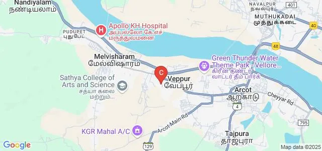C Abdul Hakeem College of Engineering and Technology, Melvisharam Map