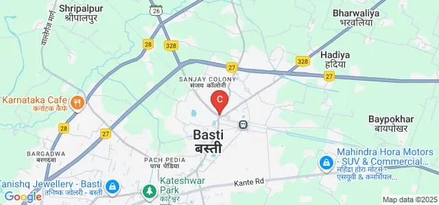 Shri Ram Sahay Singh Kanya Mahavidyalaya, Basti Map