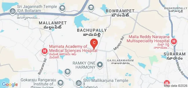 VNR Vignana Jyothi Institute of Engineering and Technology, Hyderabad Map