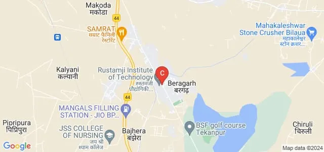 Rustamji Institute of Technology Diploma, Gwalior Map
