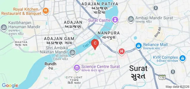 Shree Ramkrishna Institute of Computer Education and Applied Sciences, Surat Map