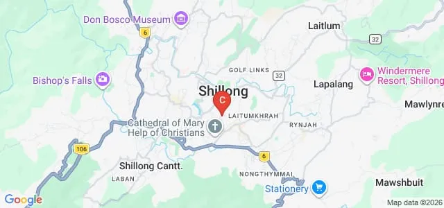 Shillong College, Meghalaya Map