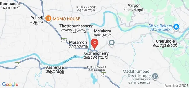 Poyanil College of Nursing, Kozhencherry Map