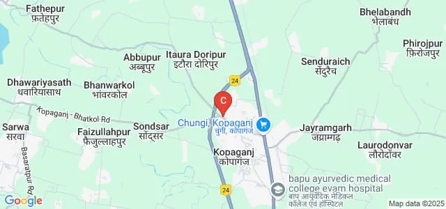 Krishak Mahavidyalaya, Koiriyapar, Mau Map