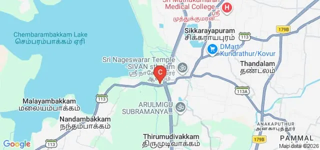Madha College of Education, Chennai Map