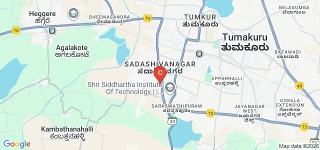 Sri Siddhartha Center for Media Studies, Tumkur Map