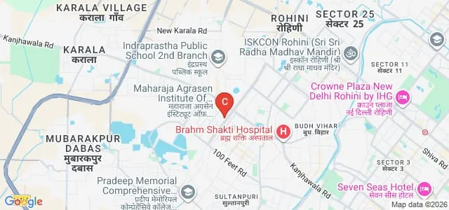 Maharaja Agrasen Business School, Delhi Map