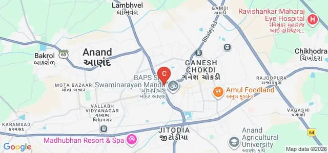 NH Patel College of Education, Anand Map