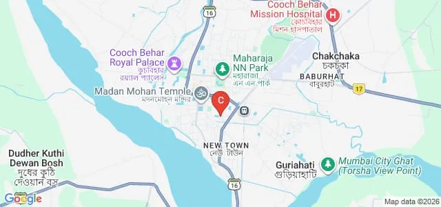 Thakur Panchanan Mahila Mahavidyalaya, Cooch Behar Map