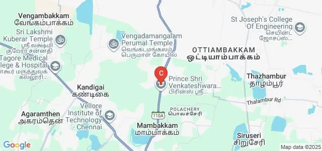 Prince Shri Balaji Arts and Science College, Chennai Map