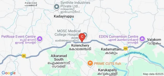 MOSC Nursing College, Kolenchery Map