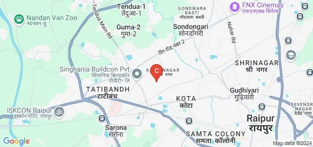 Central College of Engineering and Management, Raipur Map