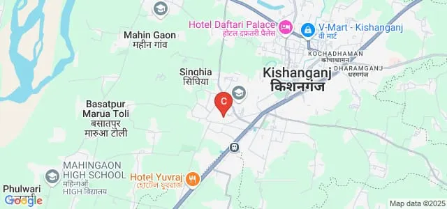 Aligarh Muslim University Centre Kishanganj, Kishanganj Map