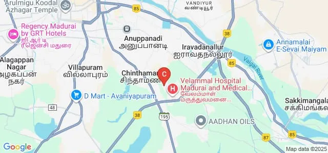 Velammal College of Nursing, Madurai Map