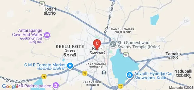 ETCM School and College of Nursing, Kolar Map