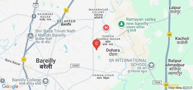 Department of Business Administration, Mahatma Jyotiba Phule Rohilkhand University, Bareilly Map