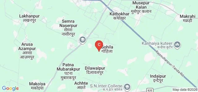 Rajat Mahila Mahavidyalaya, Ambedkar Nagar Map