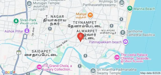 CP Ramaswami Aiyar Institute of Indological Research, Chennai Map