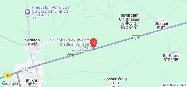 Shiv Shakti Ayurvedic Medical College and Hospital, Mansa Map